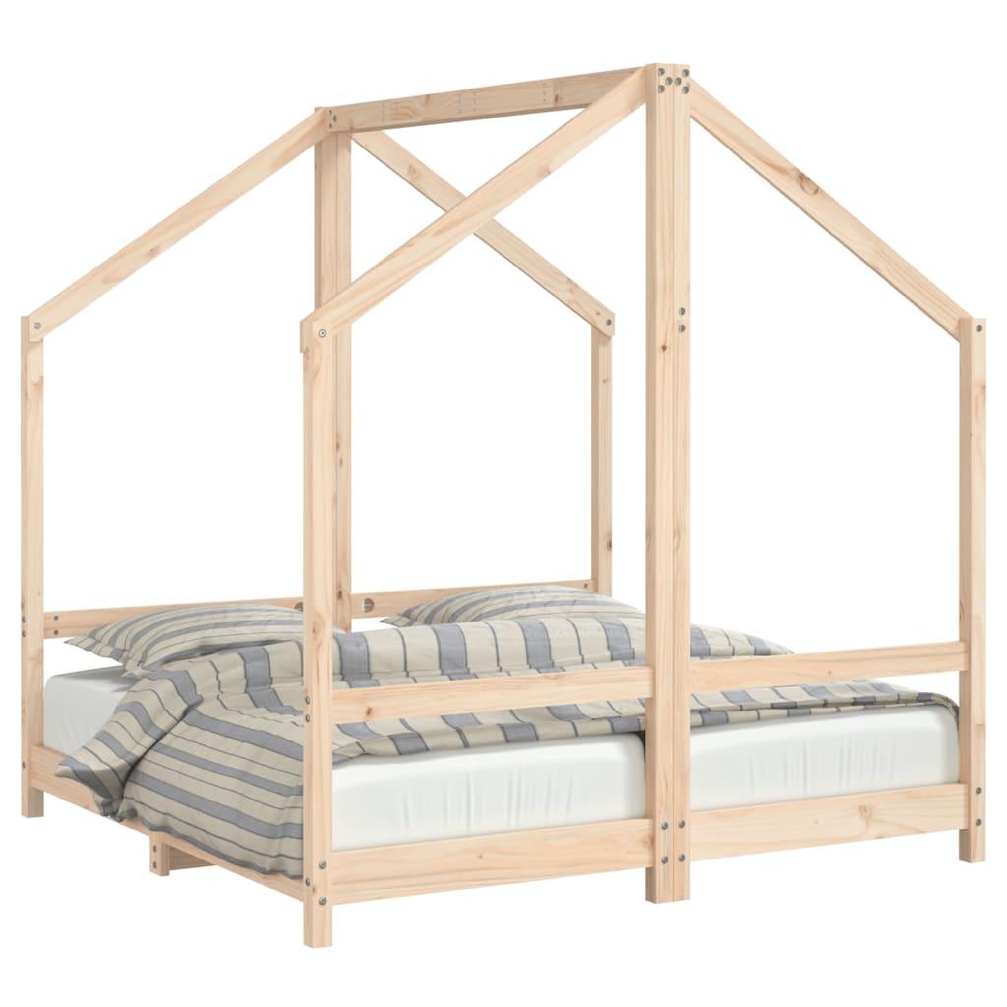 Voir la diapositive 2 : VIDAXL Cadre de lit pour enfant 2x(70x140) cm bois de pin massif