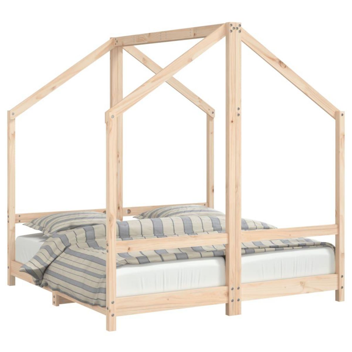 VIDAXL Cadre de lit pour enfant 2x(70x140) cm bois de pin massif