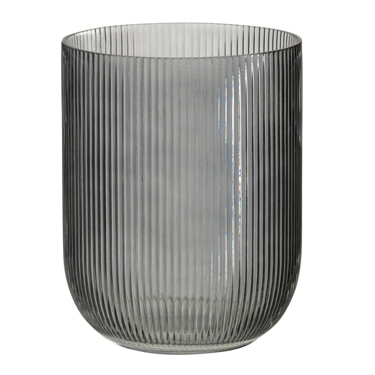 Paris Prix Vase Design en Verre  Ligné  21cm Noir