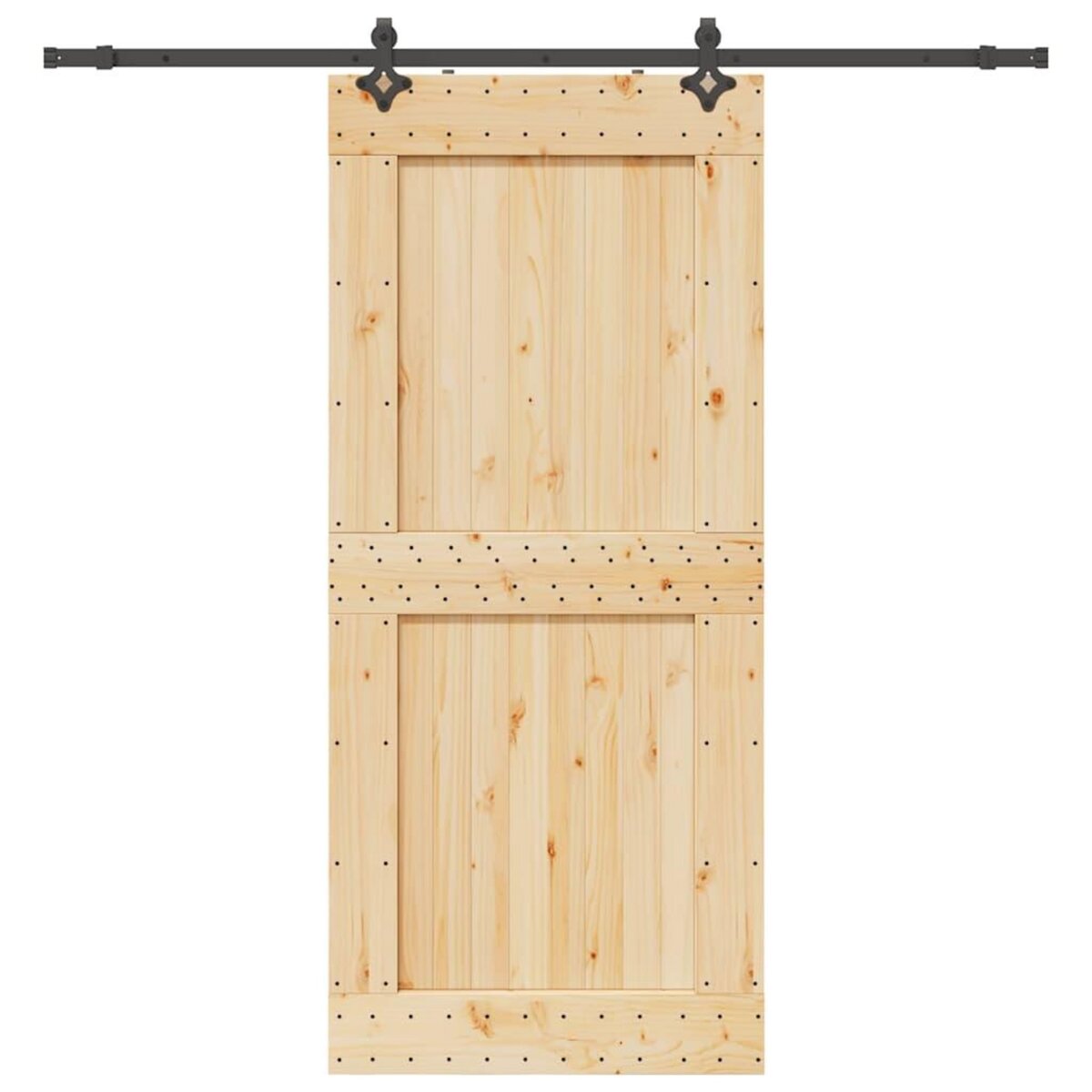 VIDAXL Porte coulissante et kit de quincaillerie 100x210 cm pin massif