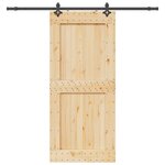 VIDAXL Porte coulissante et kit de quincaillerie 100x210 cm pin massif