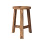 Voir la diapositive 5 : Rendez vous déco Tabouret rond en bois de teck recyclé H45 cm-Léa