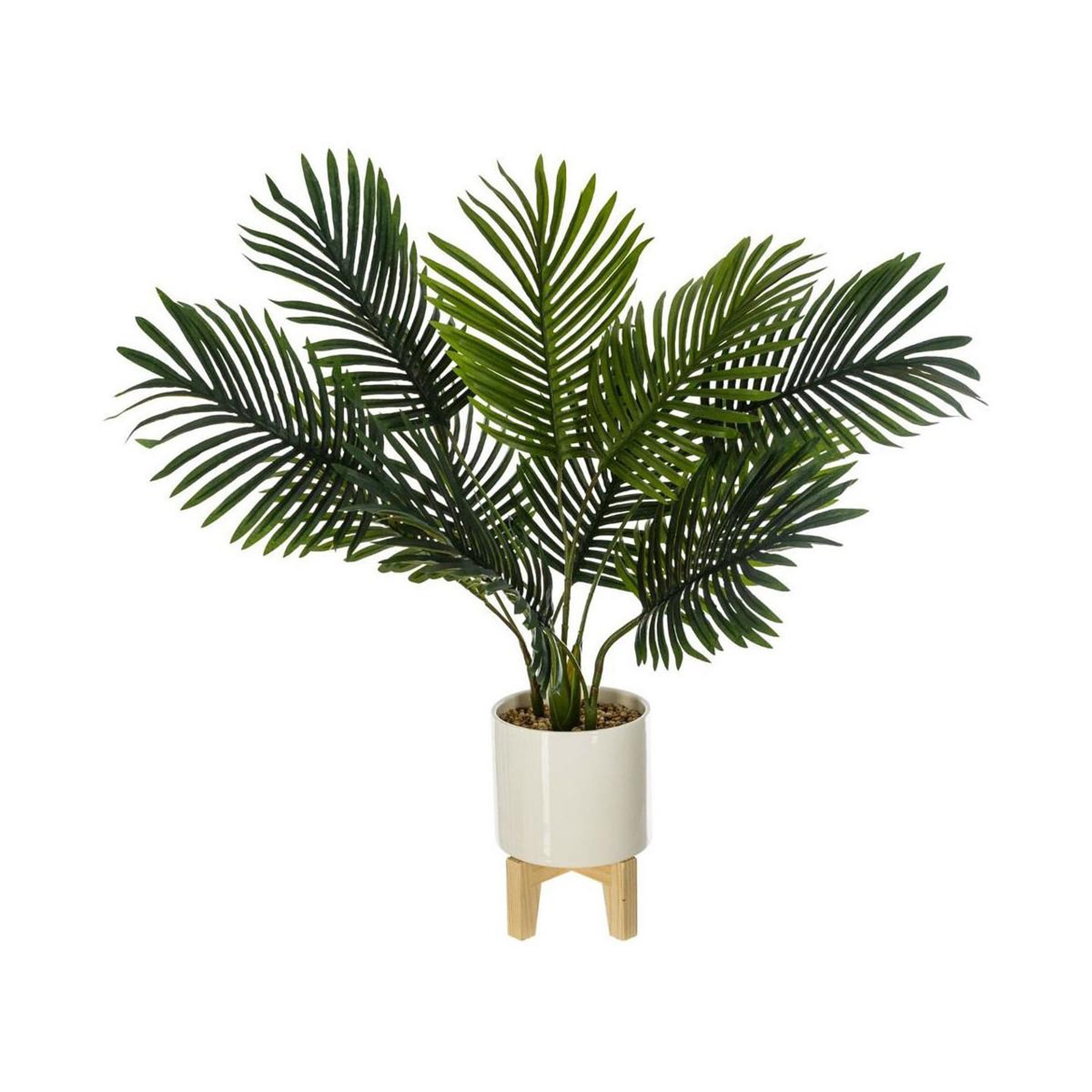 ATMOSPHERA Plante artificielle en pot  palmier  72cm vert