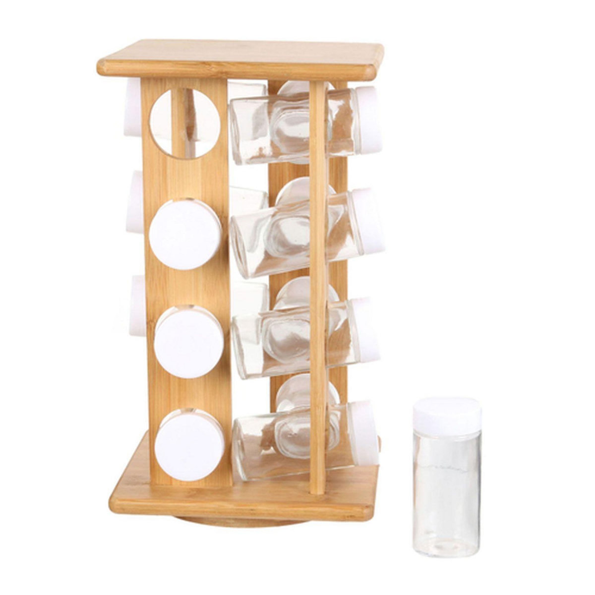 The Home Deco Factory Etagère à épices en bambou Cook - 16 Pots