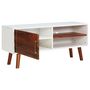 Voir la diapositive 2 : VIDAXL Meuble TV 110x35x50 cm Bois d'acacia solide et MDF