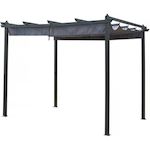 Habitat et Jardin Pergola en aluminium avec toit rétractable - 3 x 4 m - Gris anthracite