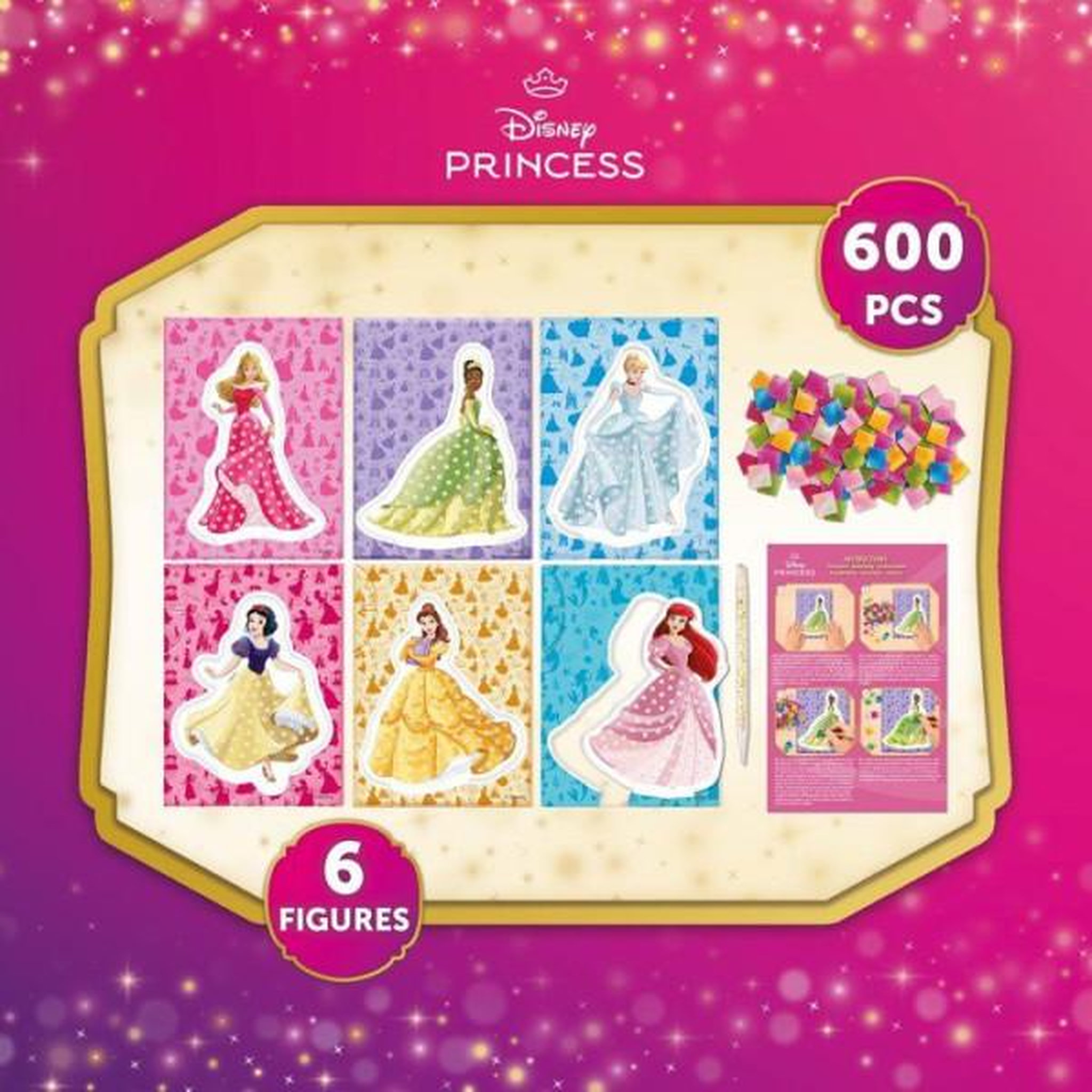 Voir la diapositive 2 : LISCIANI GIOCHI Princess Kit Tissu Créatif DIY - Atelier créatif - LISCIANI - Princesses Disney - Décoration textile