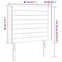 Voir la diapositive 6 : VIDAXL Tete de lit avec oreilles Rose 83x16x118/128 cm Velours