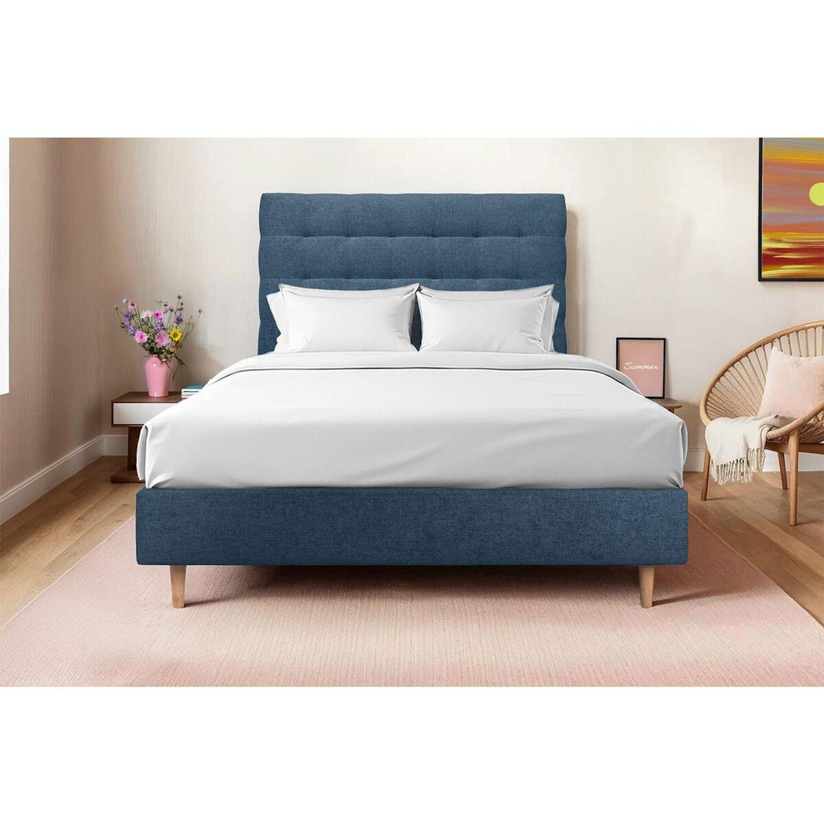 Sommeil de Plomb Tete de lit Capitonnée Tissu - Ep 10 cm rembourré