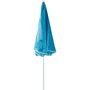 GARDENSTAR Parasol droit de plage rond - Acier et polyester - D1,4m - Bleu