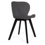 Voir la diapositive 4 : ID MARKET Lot de 4 chaises ROBINE en velours gris foncé pieds noirs