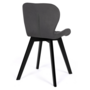 Voir la diapositive 4 : ID MARKET Lot de 4 chaises ROBINE en velours gris foncé pieds noirs
