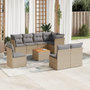 Voir la diapositive 1 : VIDAXL Salon de jardin avec coussins 9pcs melange beige resine tressee