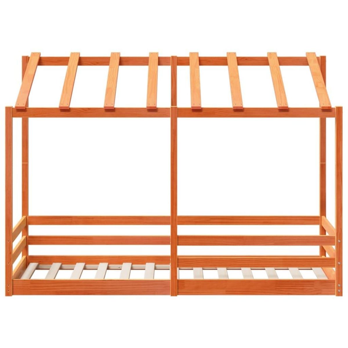 VIDAXL Lit pour enfants sans matelas cire marron 75x190 cm pin massif