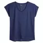 INEXTENSO T-shirt manches courtes de sport col v bleu femme
