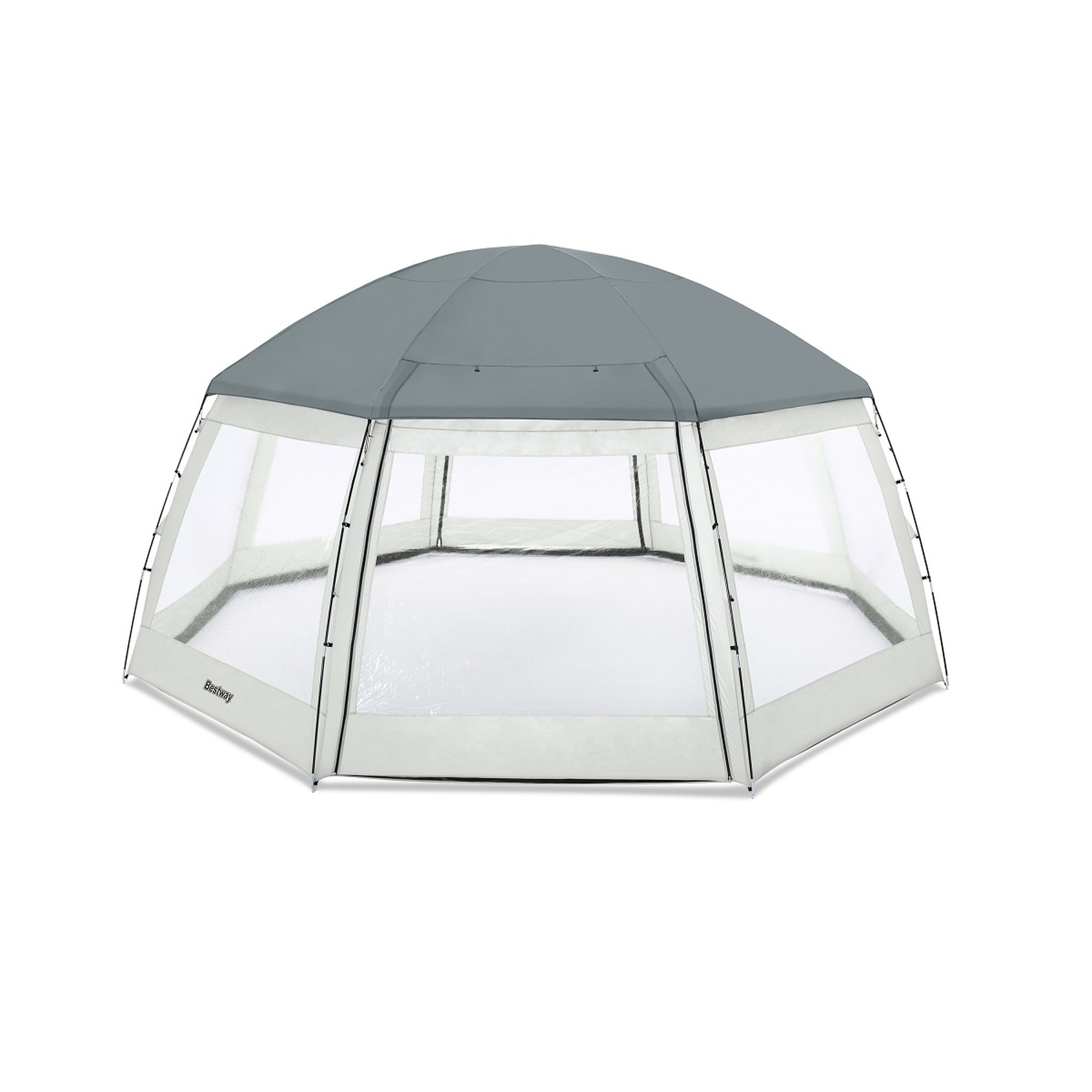 Voir la diapositive 2 : BESTWAY Dôme de protection pour piscine hors sol rondes Flowclear&trade;