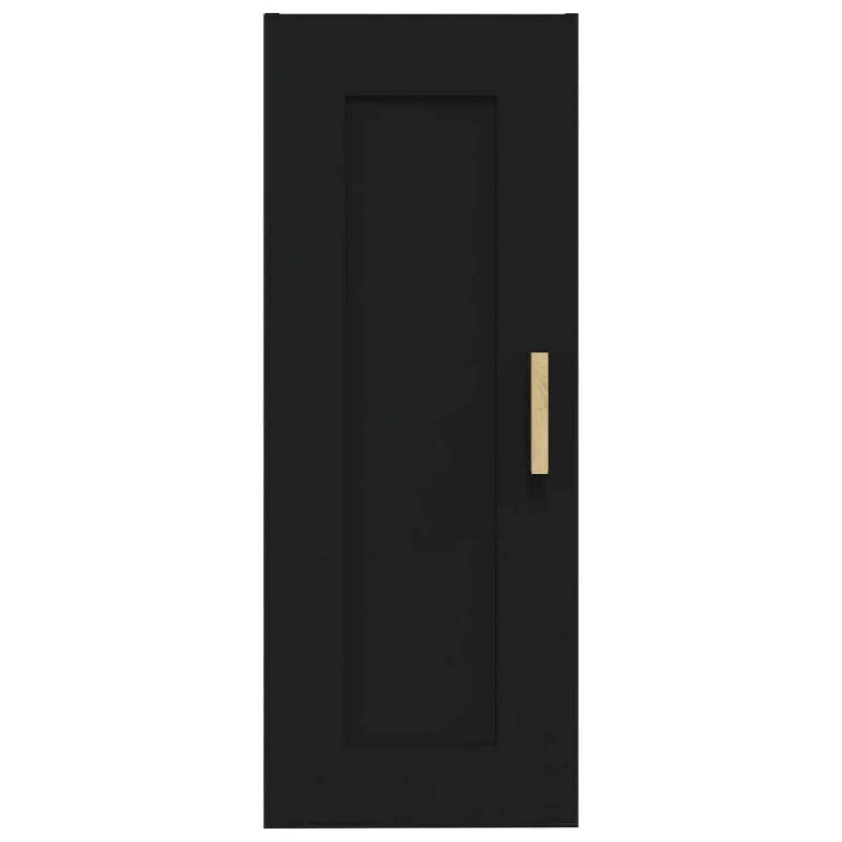 VIDAXL Armoire murale Noir 35x34x90 cm Bois d'ingenierie