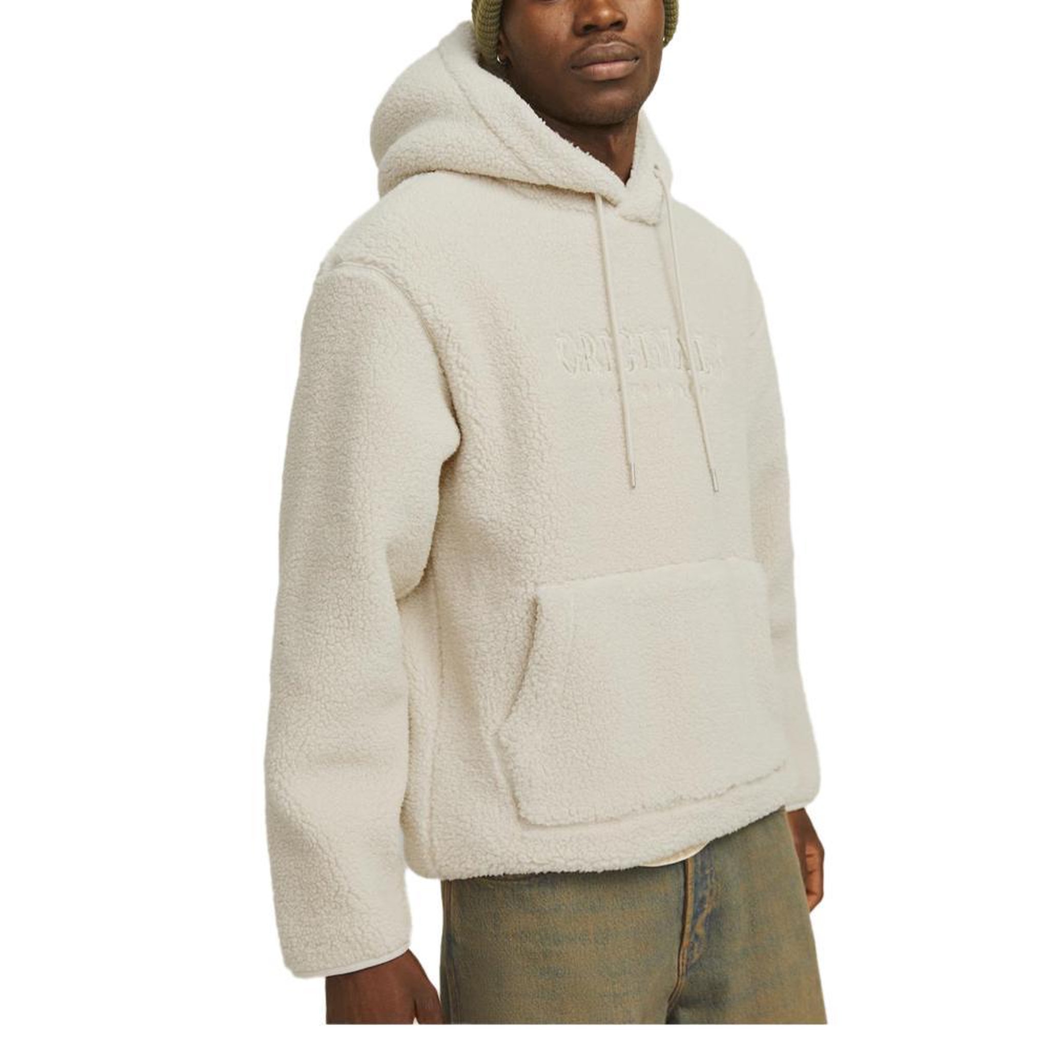 Jack & Jones Sweat à Capuche Polaire Ecru Homme Jack & Jones Frederiksberg. Coloris disponibles : Beige