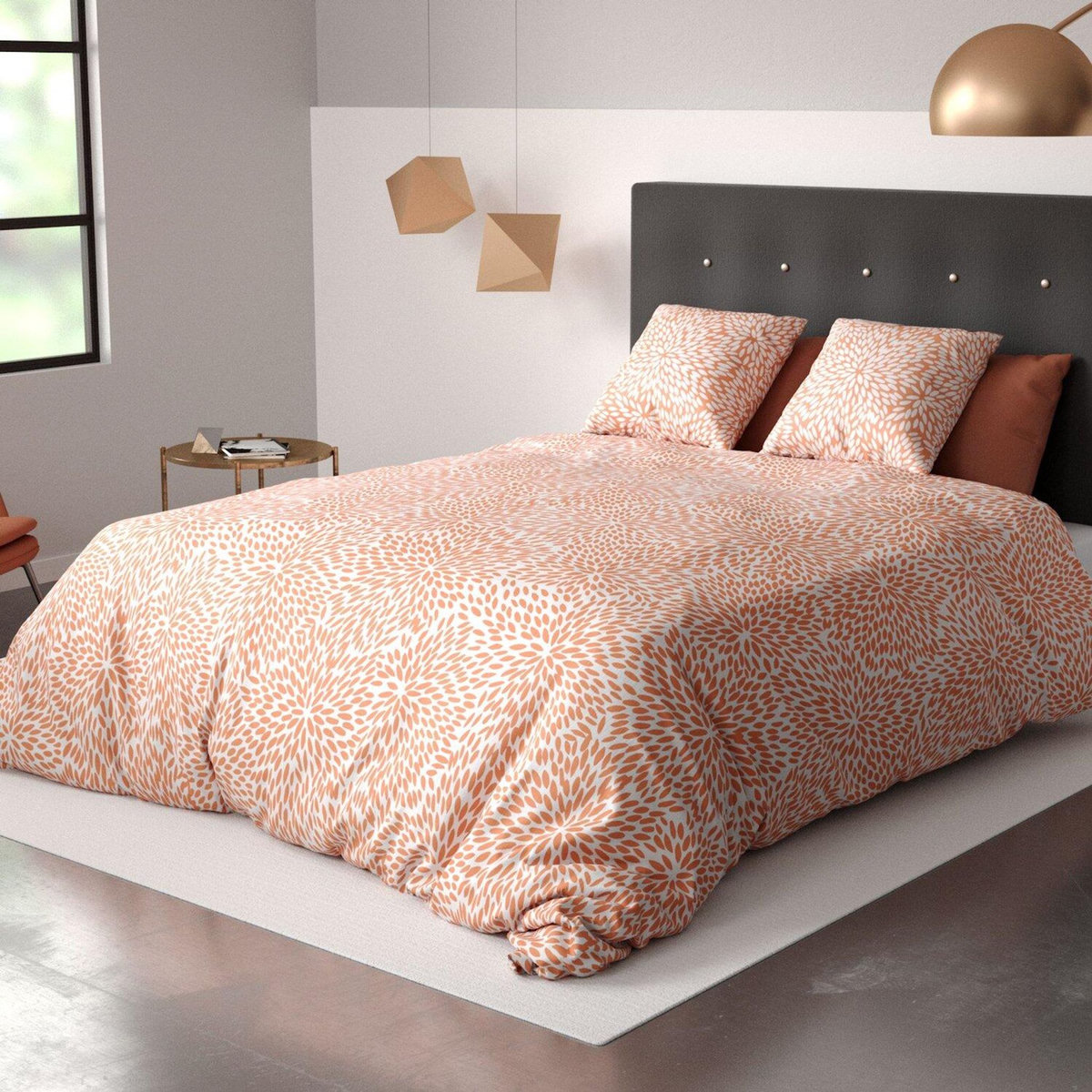 Les Ateliers du Linge Parure housse de couette 100%polyester 60gsm, lantana