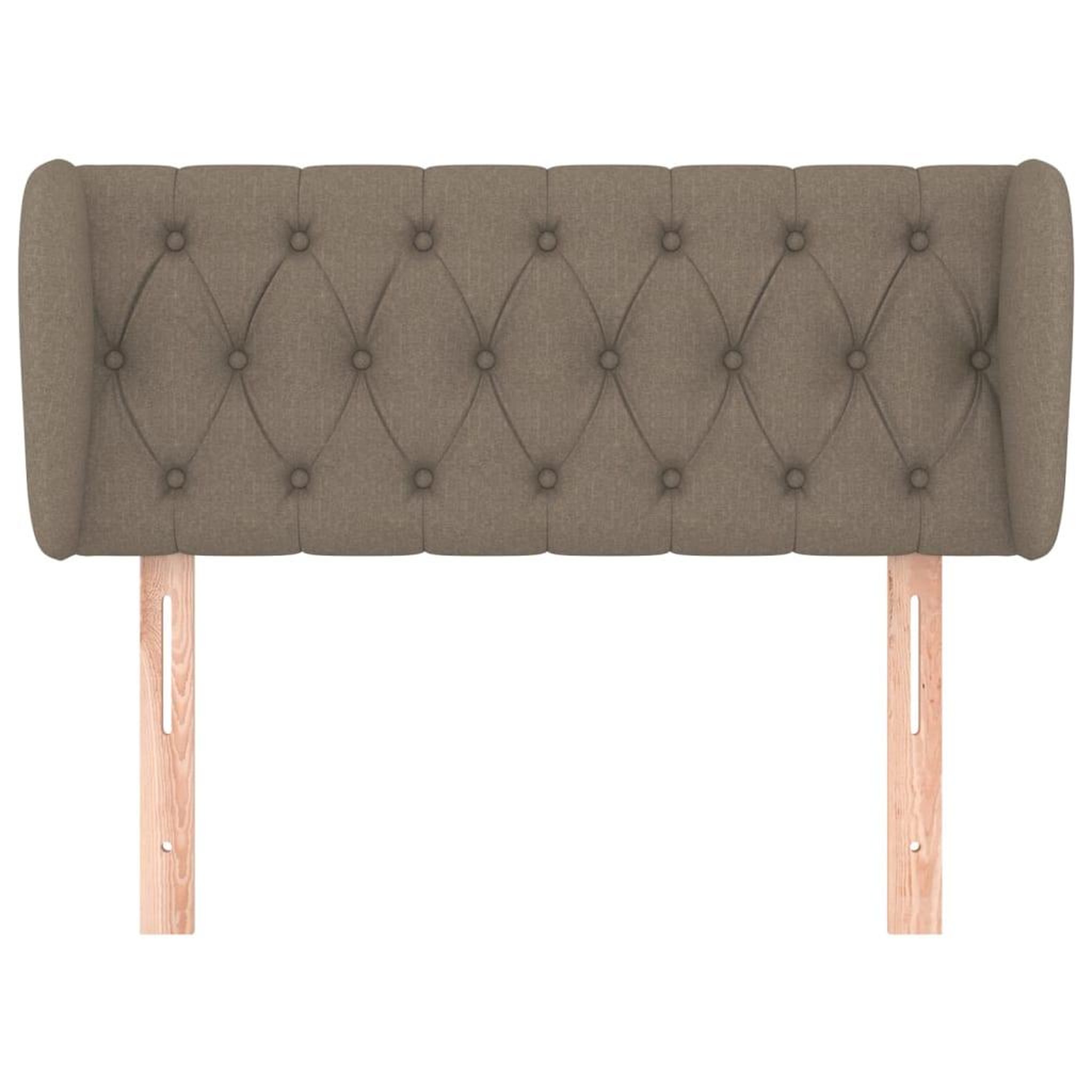 Voir la diapositive 3 : VIDAXL Tete de lit avec oreilles Taupe 103x23x78/88 cm Tissu