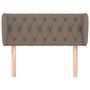 Voir la diapositive 3 : VIDAXL Tete de lit avec oreilles Taupe 103x23x78/88 cm Tissu
