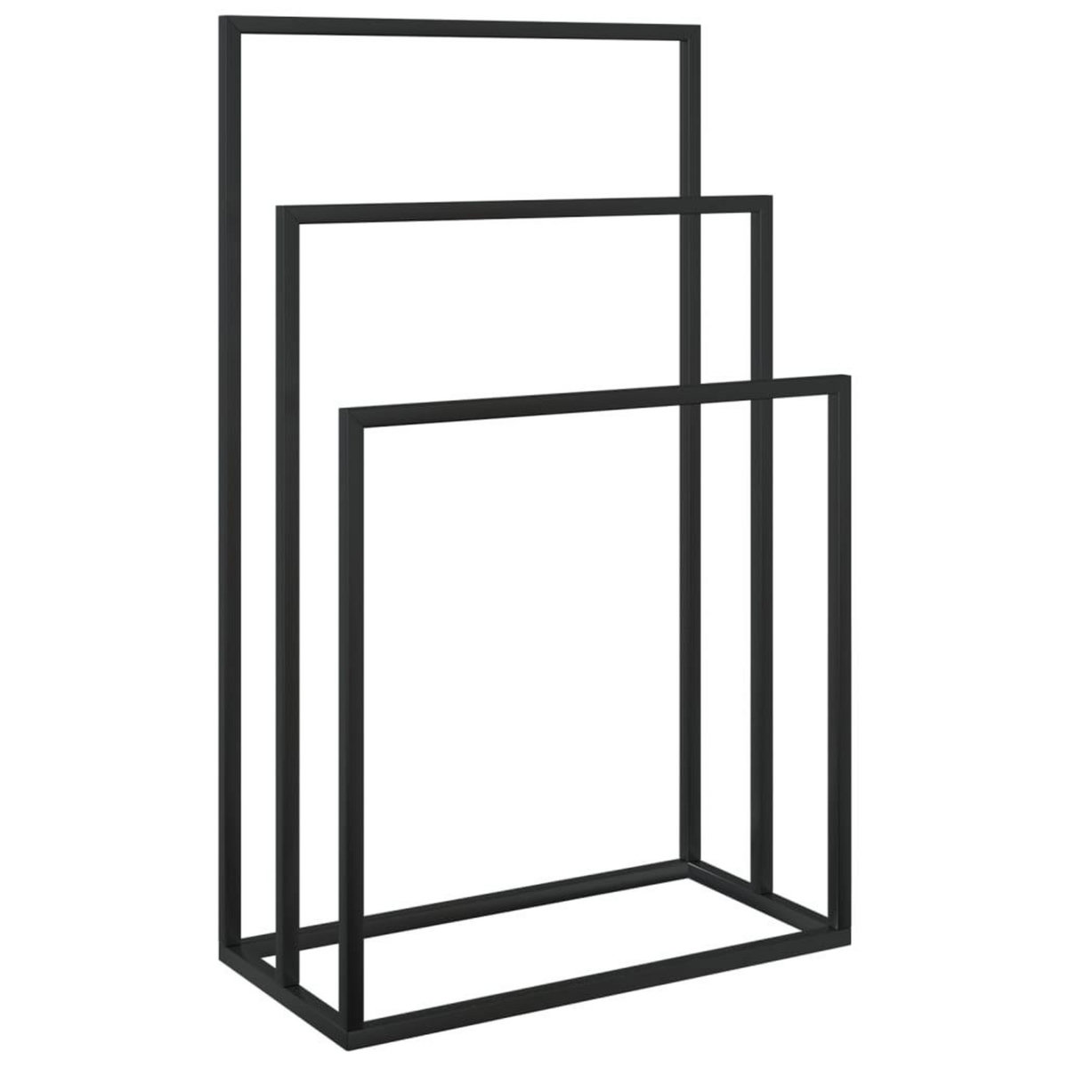 VIDAXL Porte-serviettes sur pied Noir 48x24x79 cm Fer