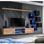 Paris Prix Ensemble Meuble TV  Switch XXI  260cm Naturel & Noir