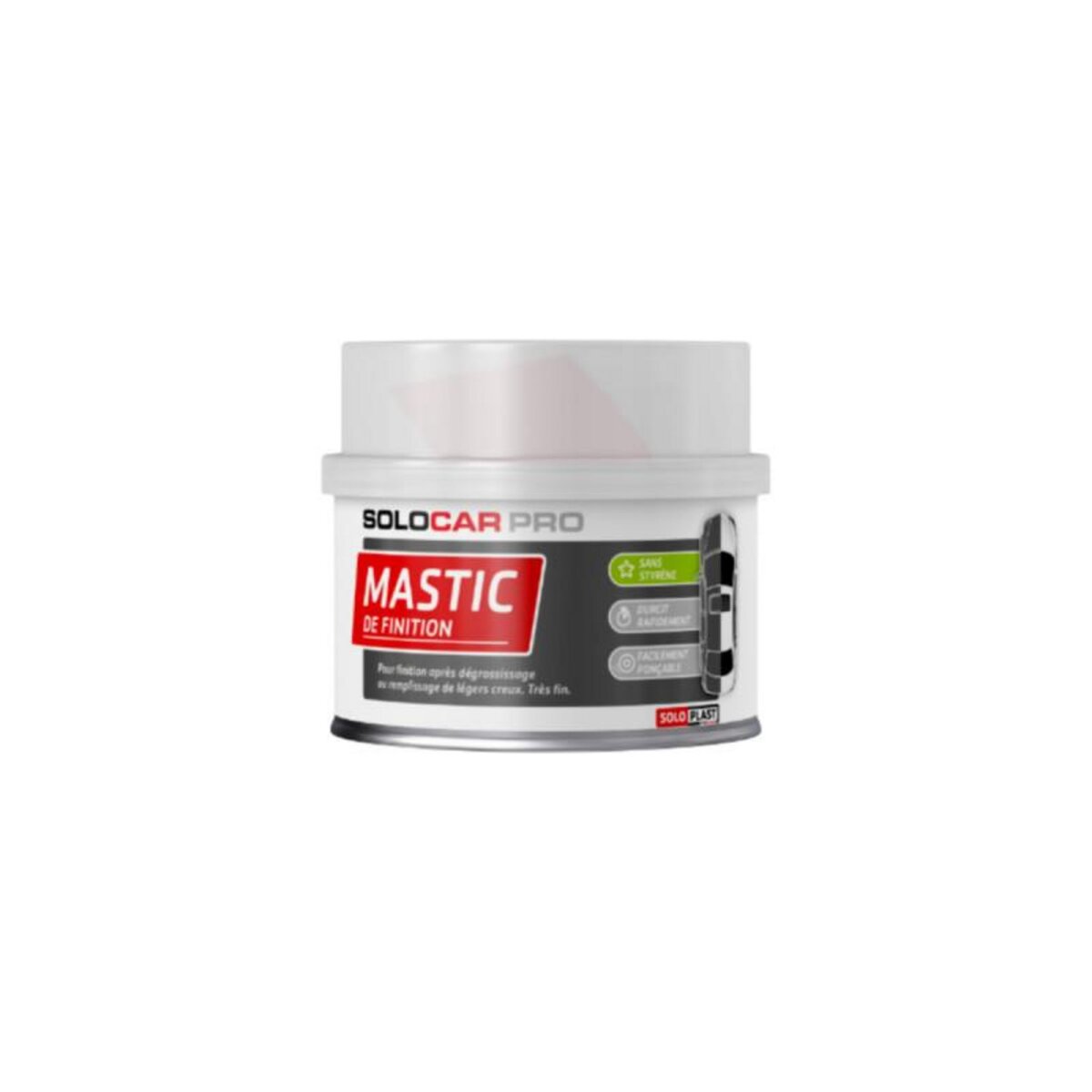 Soloplast Mastic de finition Solocar Pro avec durcisseur 500g