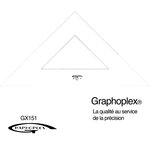 Graphoplex Equerre 45° 3 bords droits 50 cm