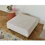 Voir la diapositive 4 : BEST MOBILIER Cristal - pouf modulable - 95 cm - en velours texturé