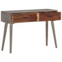 Voir la diapositive 2 : VIDAXL Table console Gris 110x35x75 cm Bois de manguier massif brut