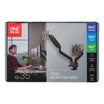 One For All Support écran PC Dual Arm noir 13-35 pouces Orientable et