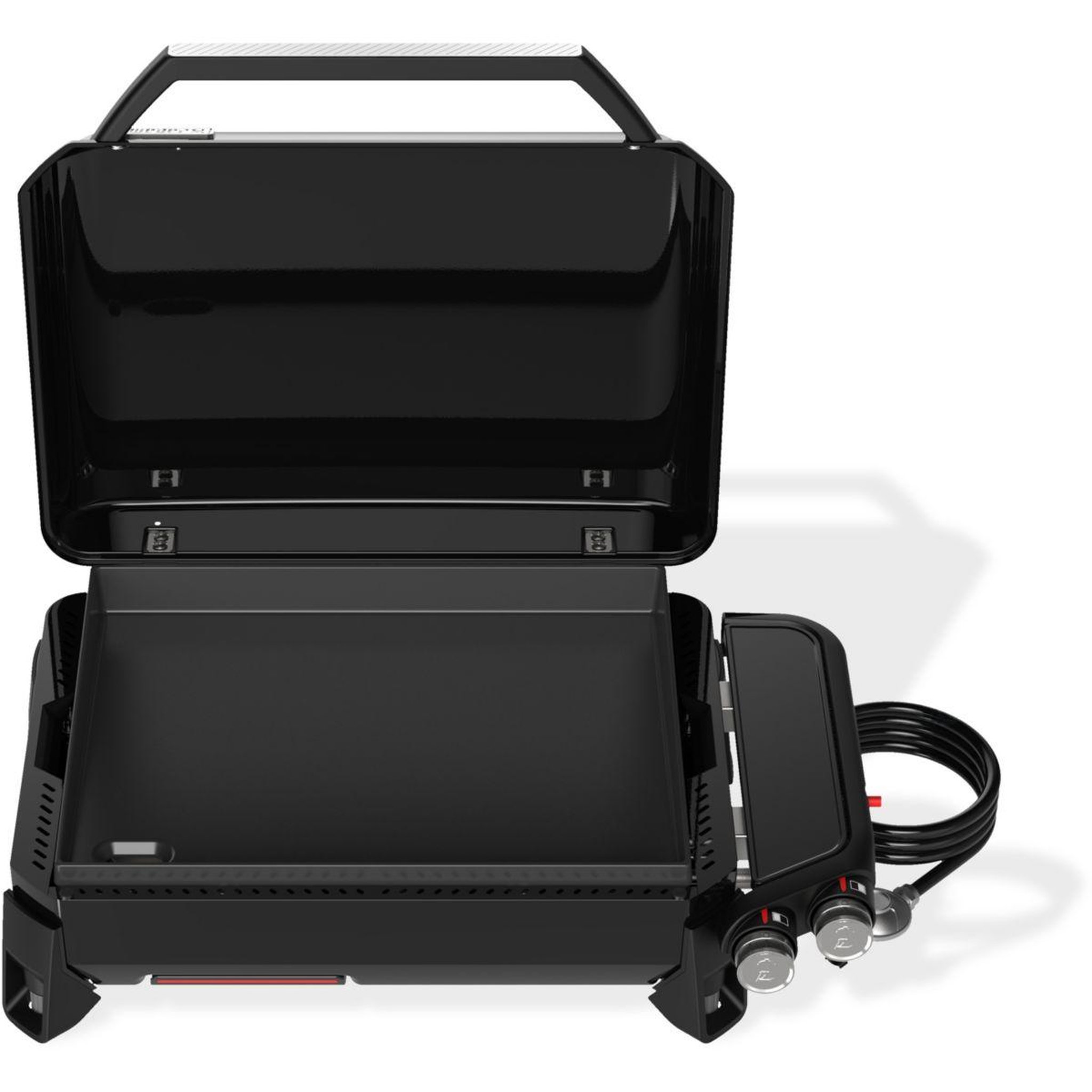 Voir la diapositive 3 : Weber Plancha gaz black 2 brûleurs à poser,  56x41 cm