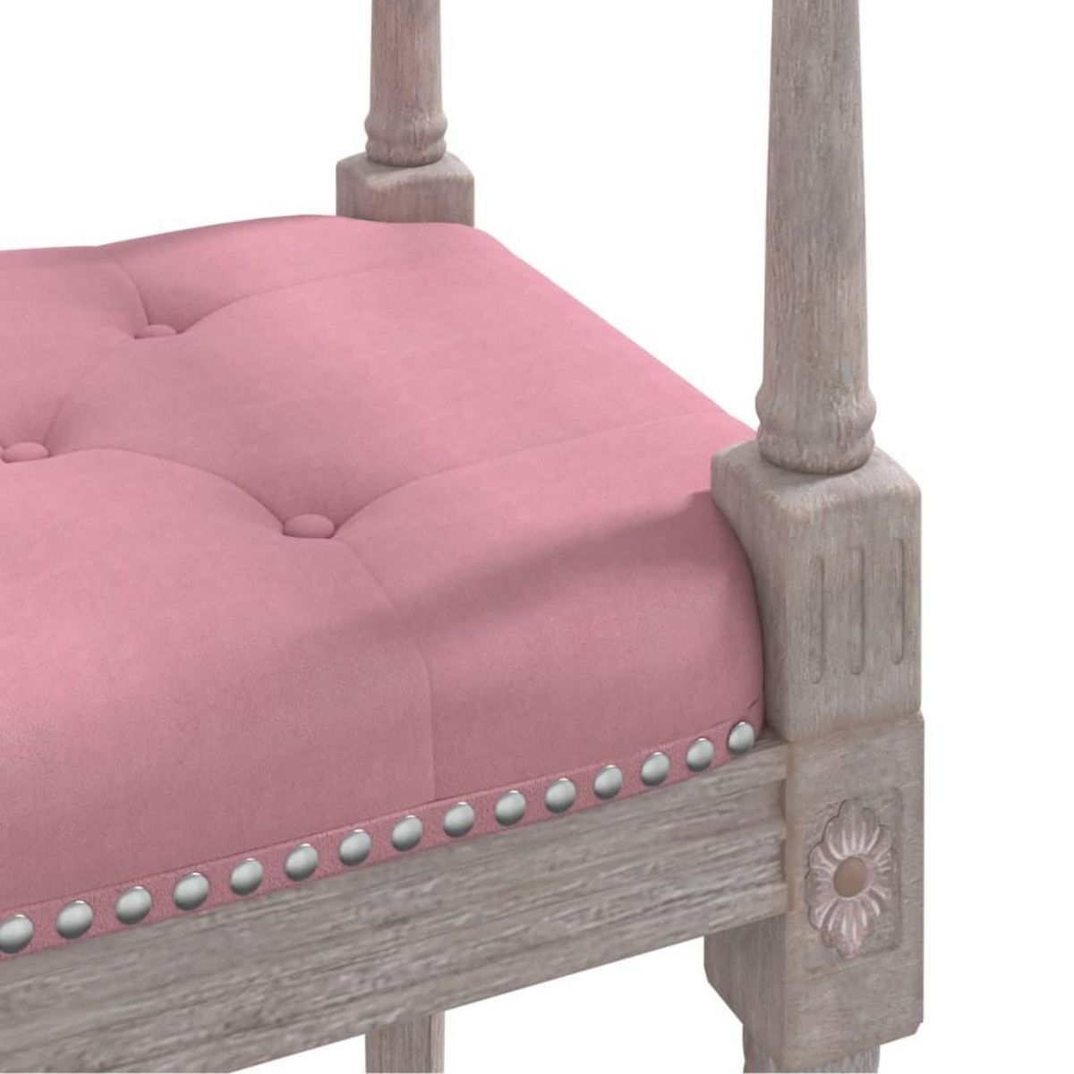 VIDAXL Banc Rose 110x40x70 cm Velours