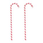 Paris Prix Lot de 2 Déco de Noël  Sucre d'Orge  68cm Blanc & Rouge