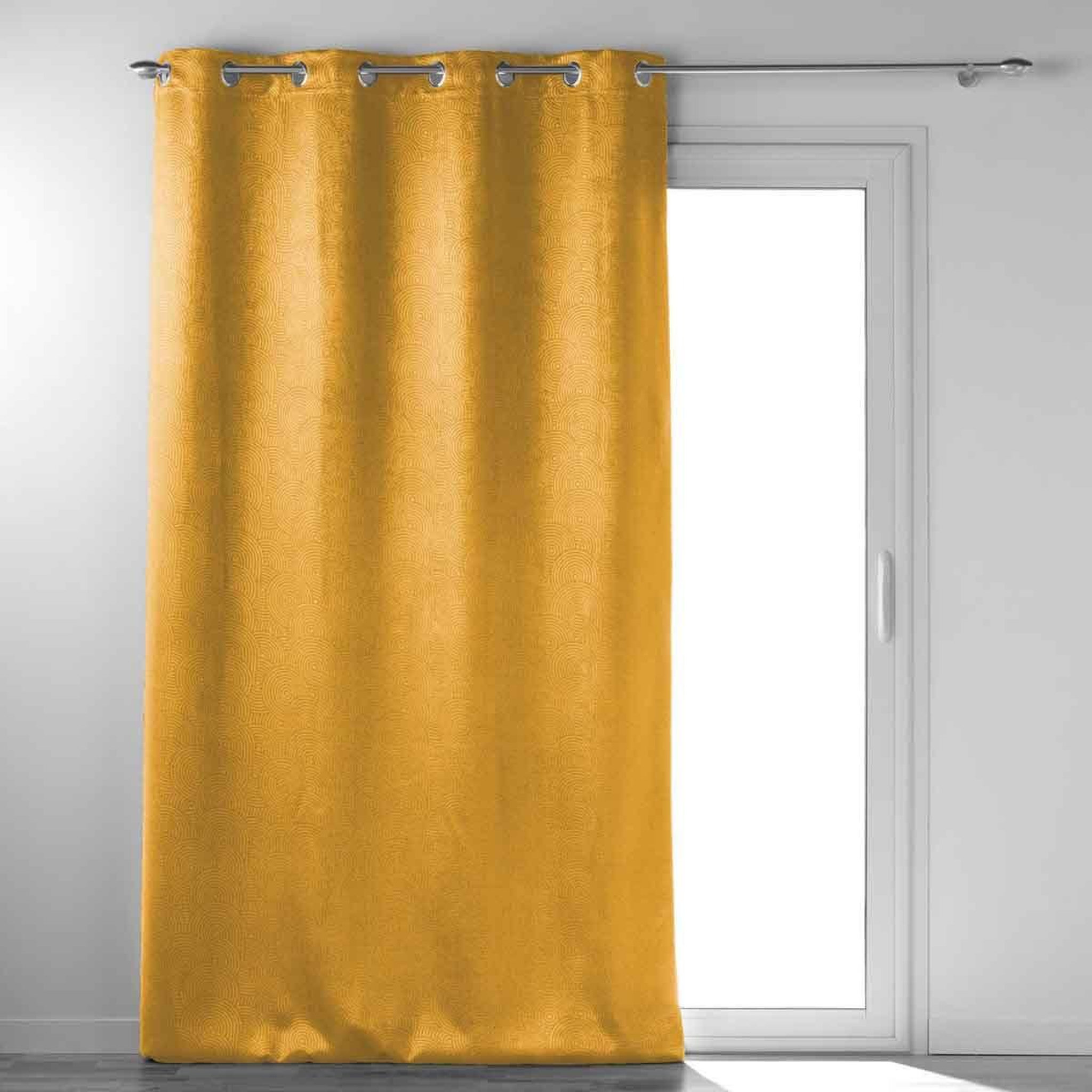 Douceur d'Intérieur Rideau occultant  anthea  135x240cm ocre