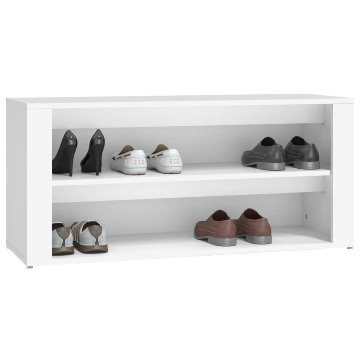 VIDAXL Etagere a chaussures Blanc 100x35x45 cm Bois d'ingenierie