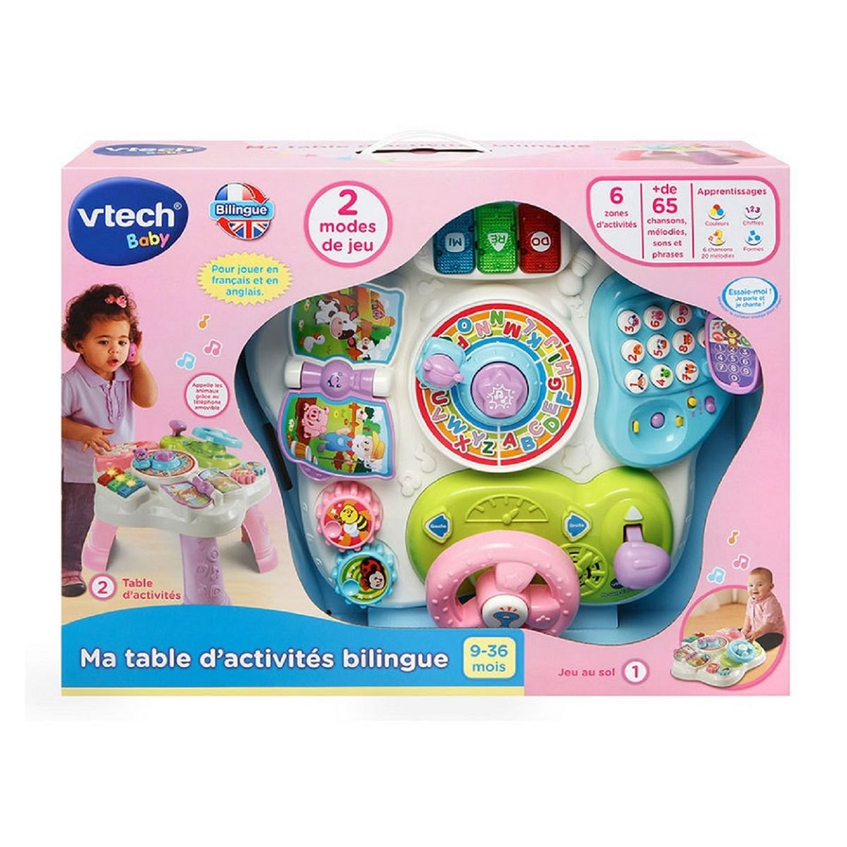 VTECH Ma Table d'Activités Bilingue rose 