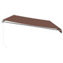 Voir la diapositive 5 : VIDAXL Auvent manuel retractable avec LED marron 600x300 cm