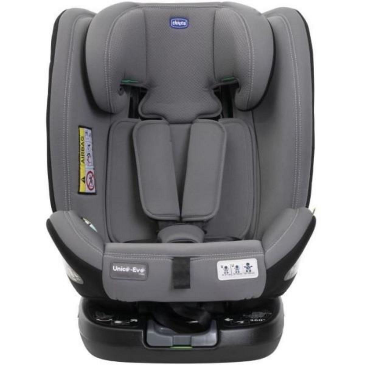 CHICCO Siege Auto Siege-auto - CHICCO - UNICO EVO - Groupe 0/1/2/3 - I-Size - Inclinable - Réducteur - Grey Black