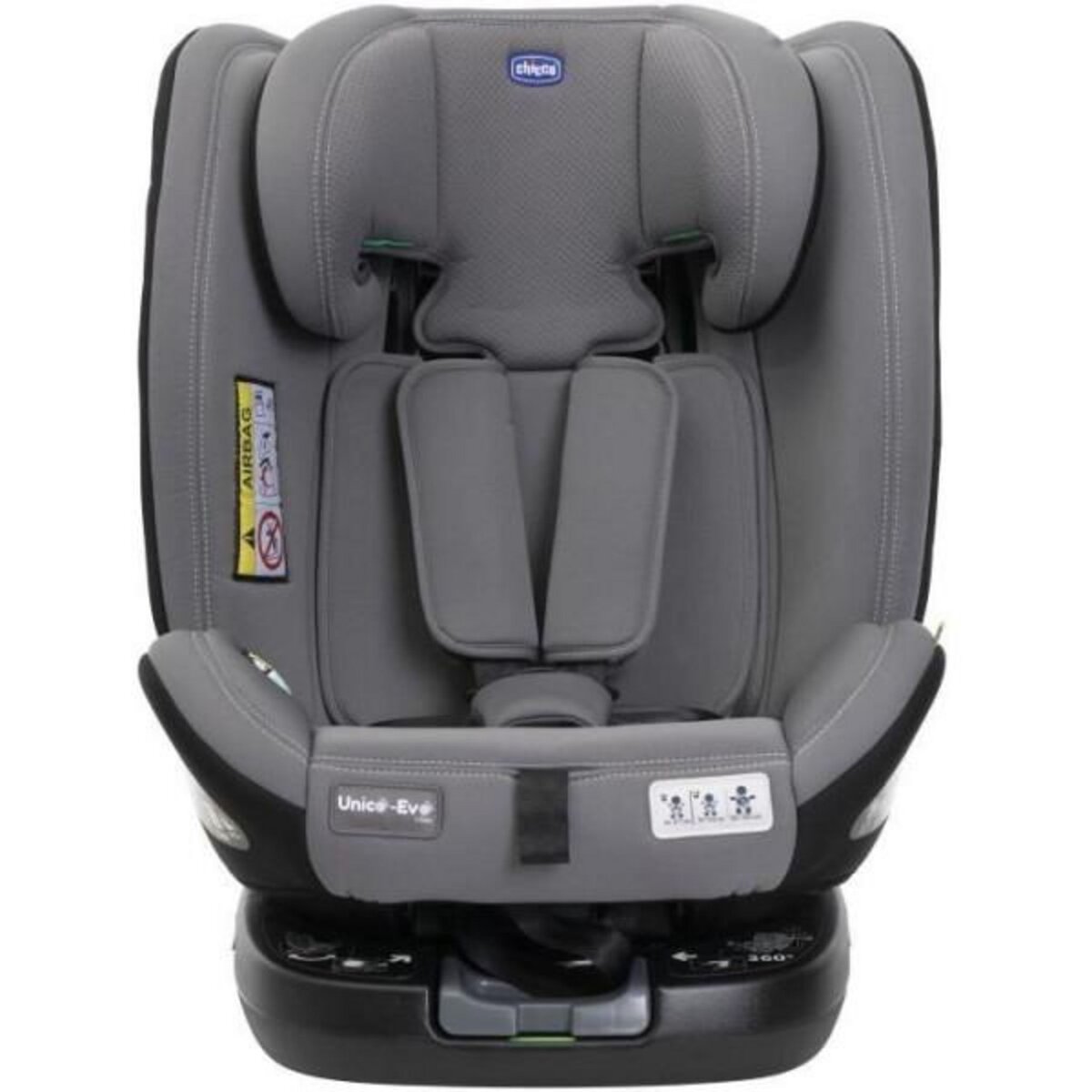 CHICCO Siege Auto Siege-auto - CHICCO - UNICO EVO - Groupe 0/1/2/3 - I-Size - Inclinable - Réducteur - Grey Black