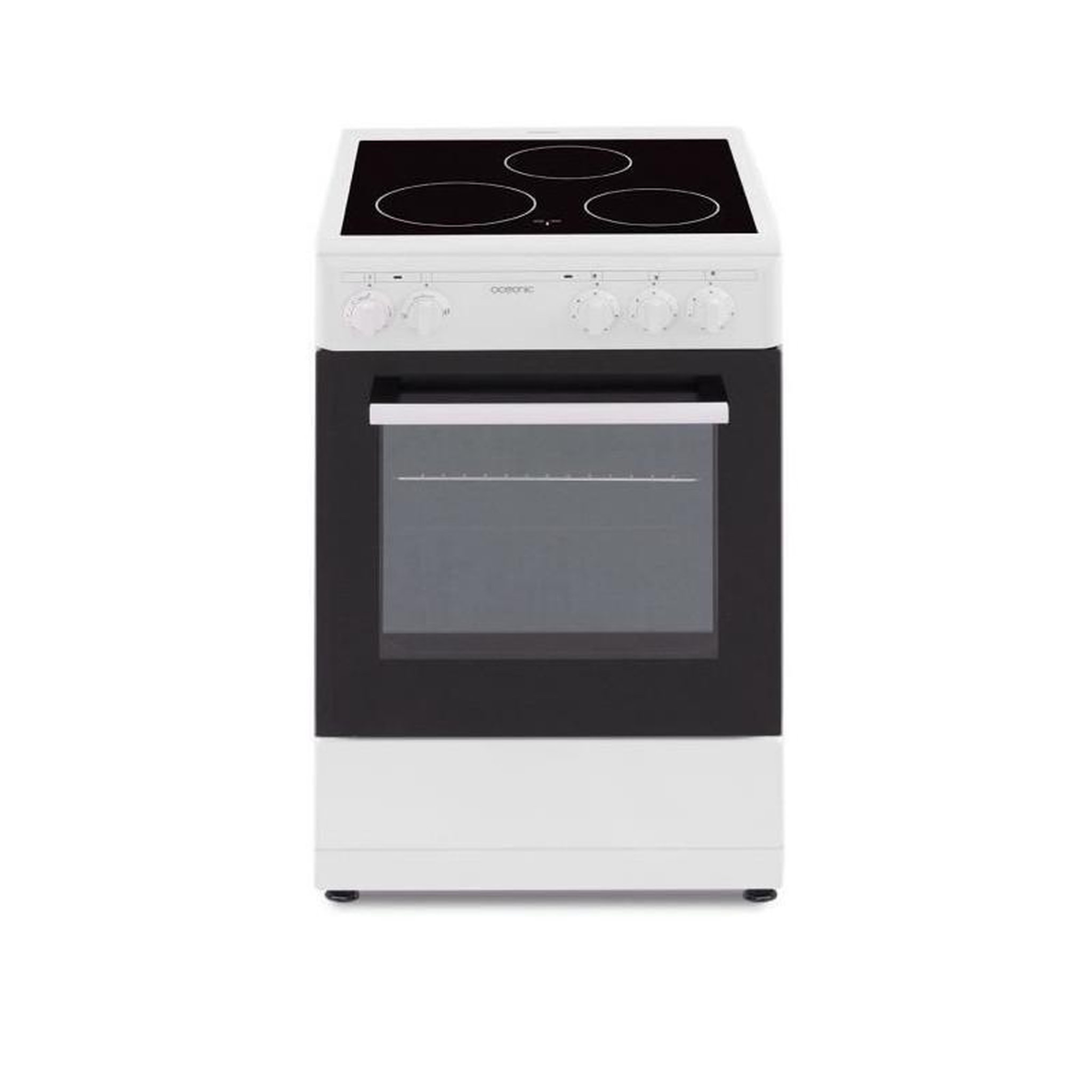 OCEANIC Cuisinière vitrocéramique électrique 4 foyers four 48L 50cm blanc OCEANIC - CV5050W8