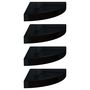 Voir la diapositive 2 : VIDAXL Etageres d'angle flottantes 4 pcs noir brillant 25x25x3,8cm MDF