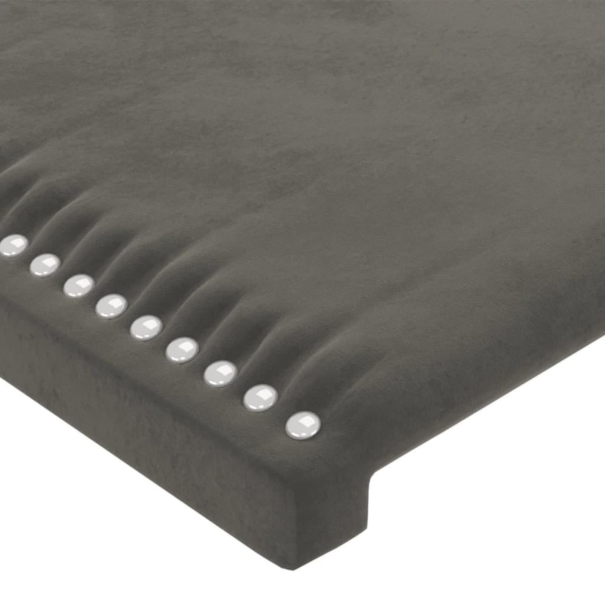 Voir la diapositive 5 : VIDAXL Tete de lit avec oreilles Gris fonce 147x16x78/88 cm Velours