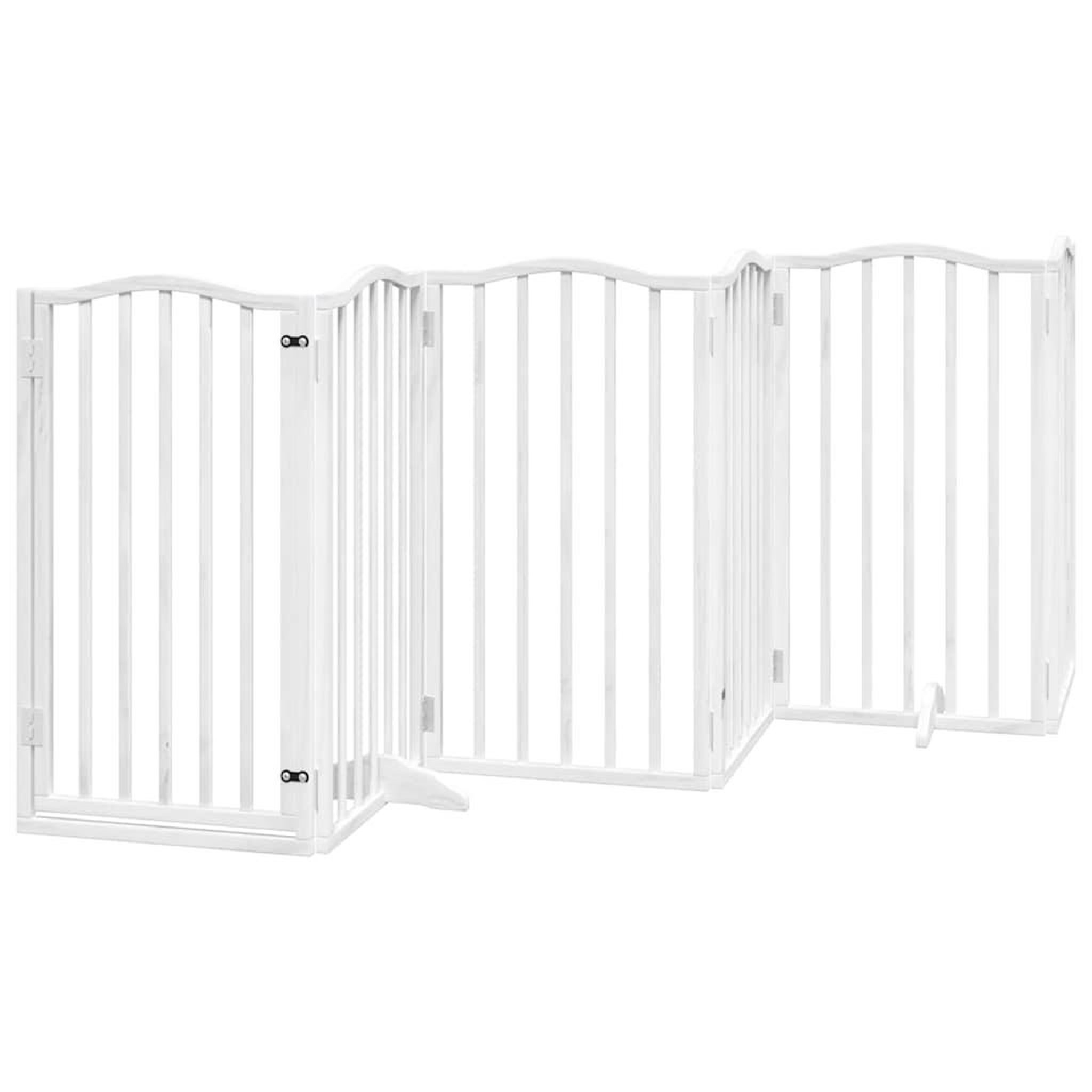 Voir la diapositive 4 : VIDAXL Barriere pour chien porte pliable 12 panneaux bois de peuplier