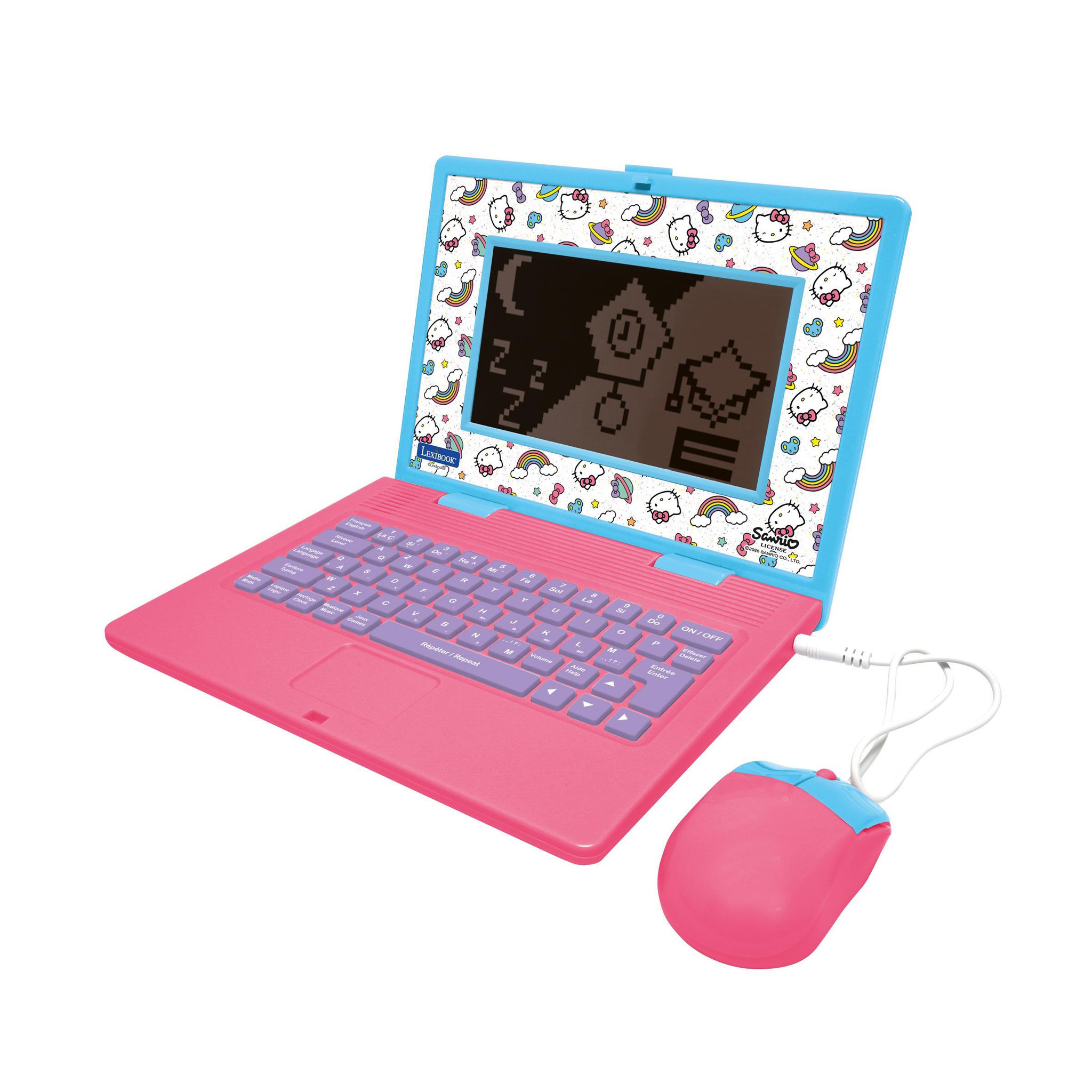 Lexibook Ordinateur portable éducatif bilingue écran 6.7  Hello Kitty (FR/EN)