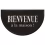 Paris Prix Tapis d'Entrée Demi-Lune  Maison  45x75cm Noir & Gris