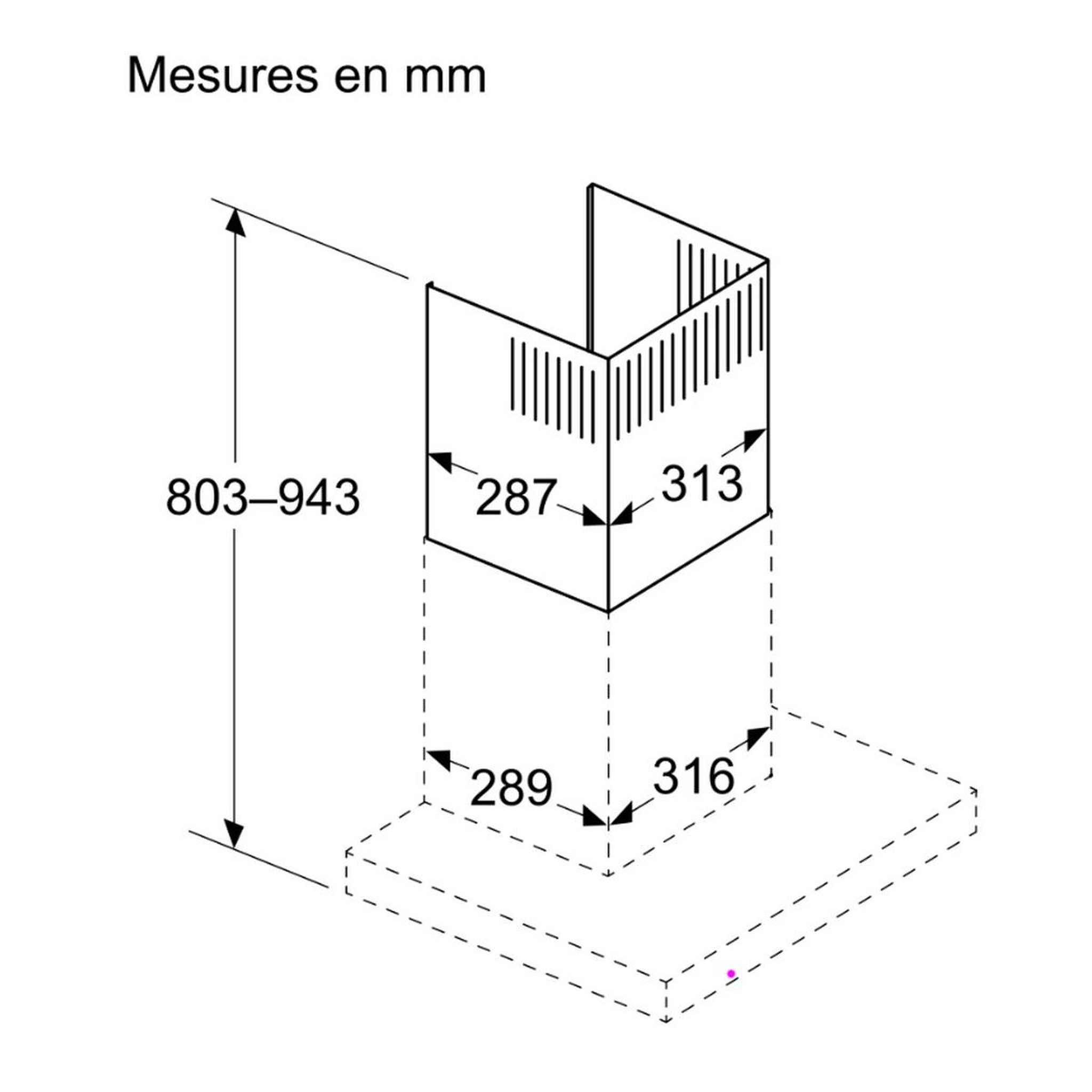 Voir la diapositive 3 : BOSCH Kit de recyclage cleanair pour hotte - dwz1fb3i6