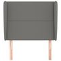 Voir la diapositive 3 : VIDAXL Tete de lit avec oreilles Gris fonce 93x23x118/128 cm Tissu