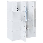 VIDAXL Cubes de rangement 12 pcs avec tiges de suspension PP